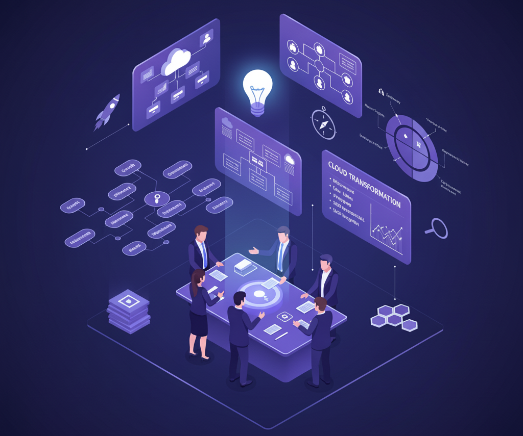 Discover Phase - Innovation Workshops showing strategic exploration and cloud opportunity identification